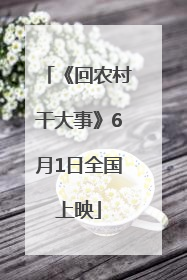 《回农村干大事》6月1日全国上映
