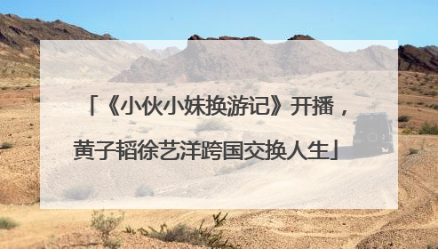 《小伙小妹换游记》开播，黄子韬徐艺洋跨国交换人生