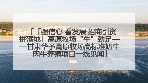 「强信心 看发展·招商引资拼落地」高原牧场“牛”劲足——甘肃华予高原牧场高标准奶牛肉牛养殖项目一线见闻