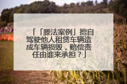 「滕法案例」擅自驾驶他人租赁车辆造成车辆损毁，赔偿责任由谁来承担？