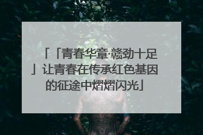 「青春华章·赣劲十足」让青春在传承红色基因的征途中熠熠闪光