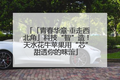 「青春华章·重走西北角」科技“智”造！天水花牛苹果用“芯”甜透你的味蕾