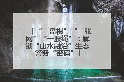 “一盘棋”“一张网”“一股绳”：解锁“山水融治”生态警务“密码”