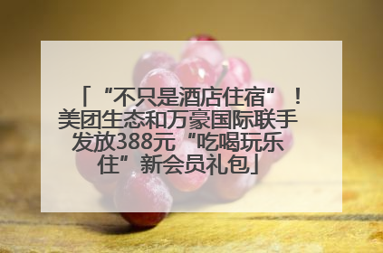 “不只是酒店住宿”！美团生态和万豪国际联手发放388元“吃喝玩乐住”新会员礼包