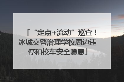 “定点+流动”巡查！冰城交警治理学校周边违停和校车安全隐患