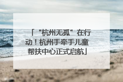 “杭州无孤”在行动！杭州手牵手儿童帮扶中心正式启航