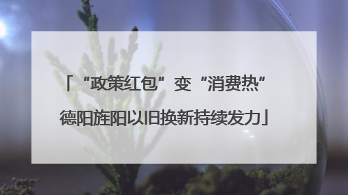 “政策红包”变“消费热” 德阳旌阳以旧换新持续发力