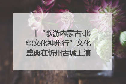 “歌游内蒙古·北疆文化神州行”文化盛典在忻州古城上演——蒙晋文化交融共谱文旅融合新篇