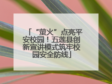 “萤火”点亮平安校园！五莲县创新宣讲模式筑牢校园安全防线