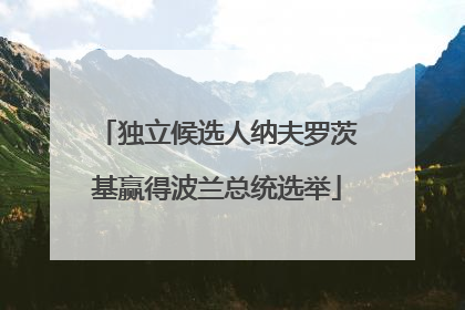 独立候选人纳夫罗茨基赢得波兰总统选举
