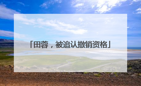 田蓉，被追认撤销资格