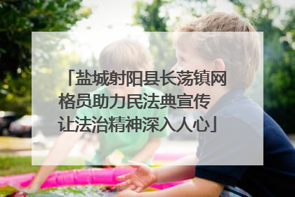 盐城射阳县长荡镇网格员助力民法典宣传 让法治精神深入人心