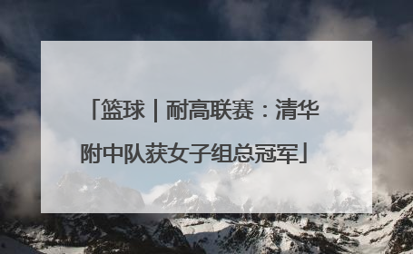 篮球｜耐高联赛：清华附中队获女子组总冠军