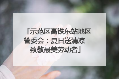 示范区高铁东站地区管委会：夏日送清凉 致敬最美劳动者