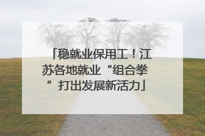 稳就业保用工！江苏各地就业“组合拳”打出发展新活力