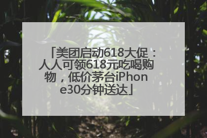 美团启动618大促：人人可领618元吃喝购物，低价茅台iPhone30分钟送达