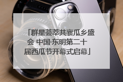 群星荟萃共襄瓜乡盛会 中国·东明第二十届西瓜节开幕式启幕