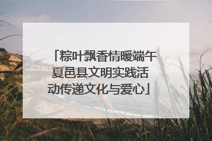 粽叶飘香情暖端午 夏邑县文明实践活动传递文化与爱心
