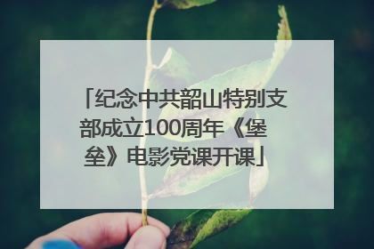 纪念中共韶山特别支部成立100周年《堡垒》电影党课开课