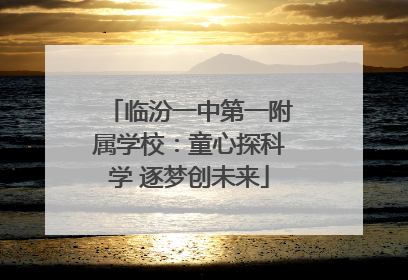 临汾一中第一附属学校：童心探科学 逐梦创未来