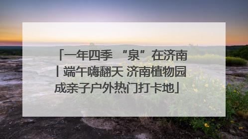 一年四季 “泉”在济南丨端午嗨翻天 济南植物园成亲子户外热门打卡地