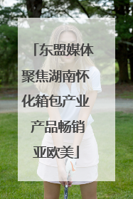 东盟媒体聚焦湖南怀化箱包产业 产品畅销亚欧美