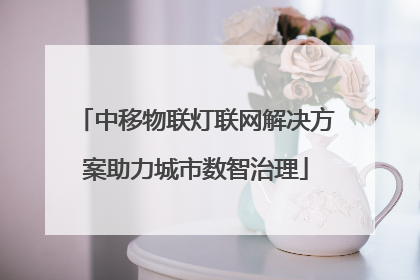 中移物联灯联网解决方案助力城市数智治理
