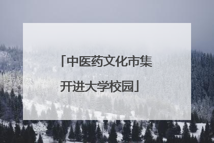 中医药文化市集开进大学校园