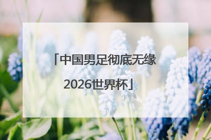 中国男足彻底无缘2026世界杯