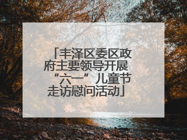 丰泽区委区政府主要领导开展“六一”儿童节走访慰问活动