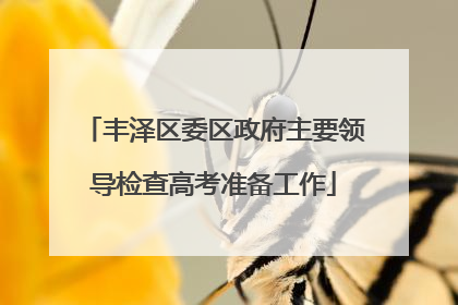 丰泽区委区政府主要领导检查高考准备工作