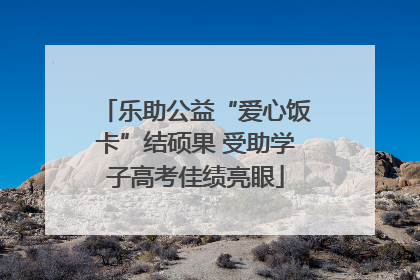 乐助公益“爱心饭卡”结硕果 受助学子高考佳绩亮眼