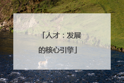 人才：发展的核心引擎