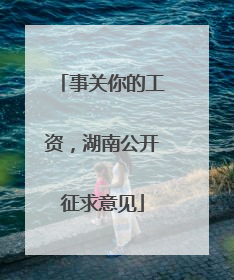 事关你的工资，湖南公开征求意见