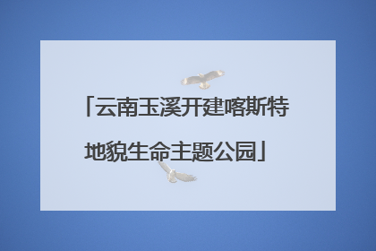 云南玉溪开建喀斯特地貌生命主题公园