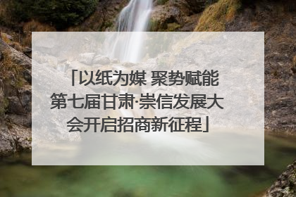 以纸为媒 聚势赋能 第七届甘肃·崇信发展大会开启招商新征程