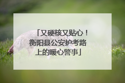 又硬核又贴心！衡阳县公安护考路上的暖心警事