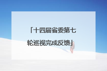 十四届省委第七轮巡视完成反馈