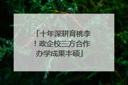 十年深耕育桃李！政企校三方合作办学成果丰硕
