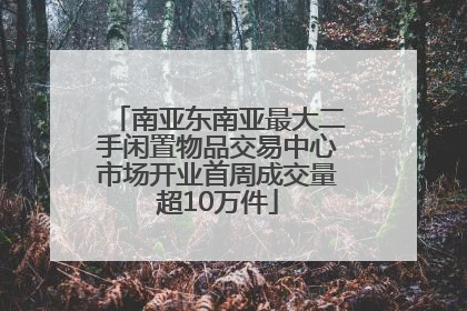南亚东南亚最大二手闲置物品交易中心市场开业首周成交量超10万件