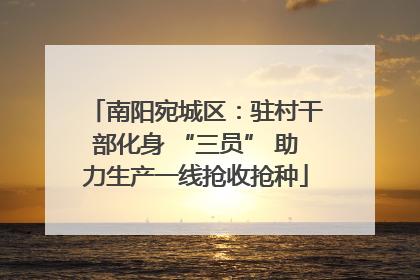 南阳宛城区：驻村干部化身 “三员” 助力生产一线抢收抢种