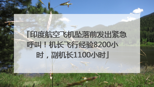 印度航空飞机坠落前发出紧急呼叫！机长飞行经验8200小时，副机长1100小时