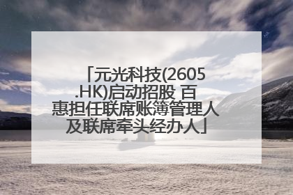 元光科技(2605.HK)启动招股 百惠担任联席账簿管理人及联席牵头经办人