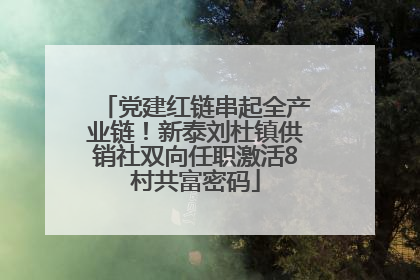党建红链串起全产业链！新泰刘杜镇供销社双向任职激活8村共富密码