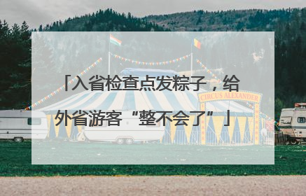 入省检查点发粽子，给外省游客“整不会了”