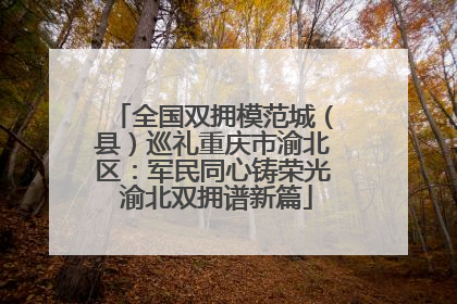 全国双拥模范城（县）巡礼重庆市渝北区：军民同心铸荣光 渝北双拥谱新篇