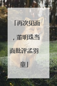 再次见面，董明珠当面批评孟羽童