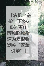 农机“送检”下乡60次 枣庄薛城临城街道为夏粮收割添“安全引擎”