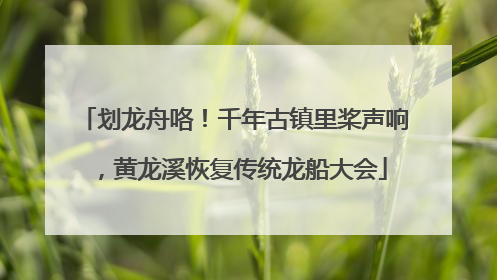 划龙舟咯！千年古镇里桨声响，黄龙溪恢复传统龙船大会