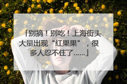 别摘！别吃！上海街头大量出现“红果果”，很多人忍不住了……